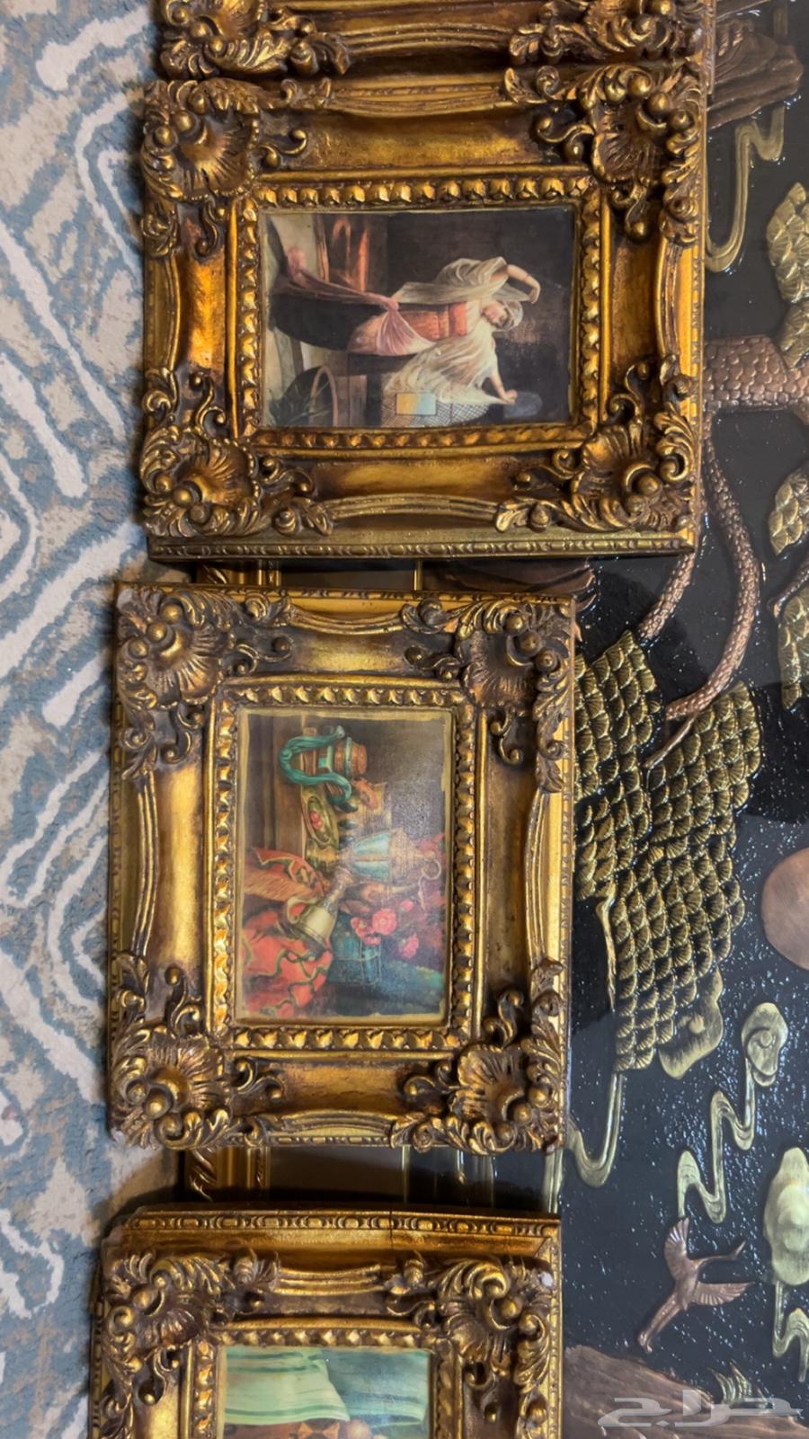 إعلان بيع لوحات فنية قديمة بإطارات فخمة64553454150145112