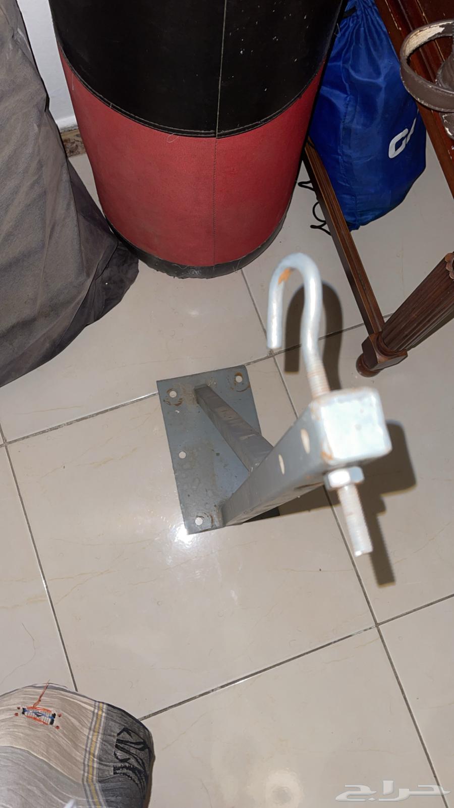 Punching bag, gloves, lights, and clean espresso coffee machine64555096060417111