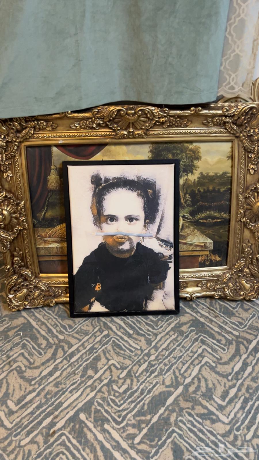 إعلان بيع لوحات فنية قديمة بإطارات فخمة64553454150145111