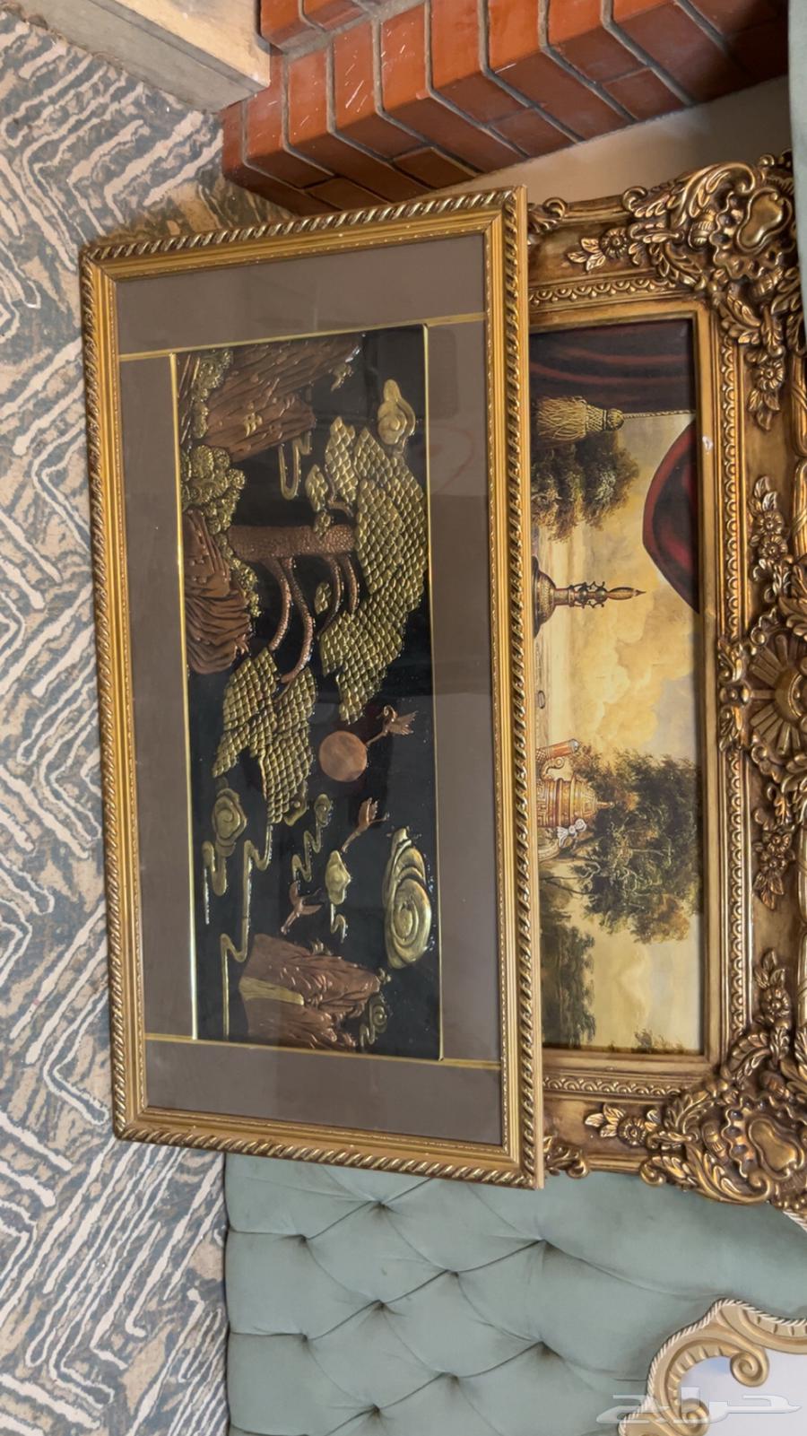 إعلان بيع لوحات فنية قديمة بإطارات فخمة64553454150145114