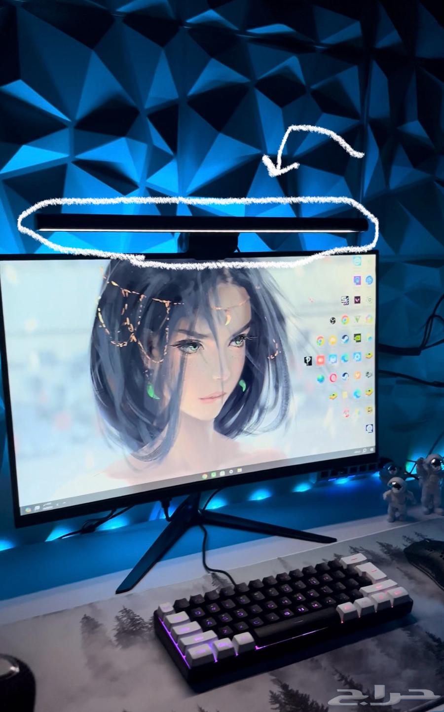 PC Touch Light Mounted on Screen for Setup64555054250882111