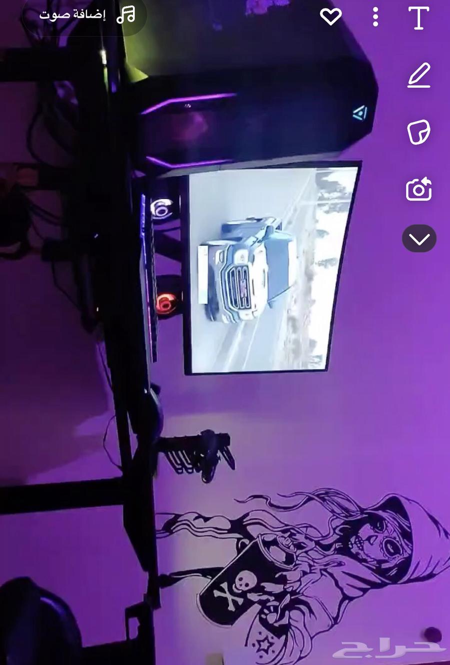 بي سي قيمنق للبيع مع كرسي وطاوله وشاشه 240hz64559337578499110