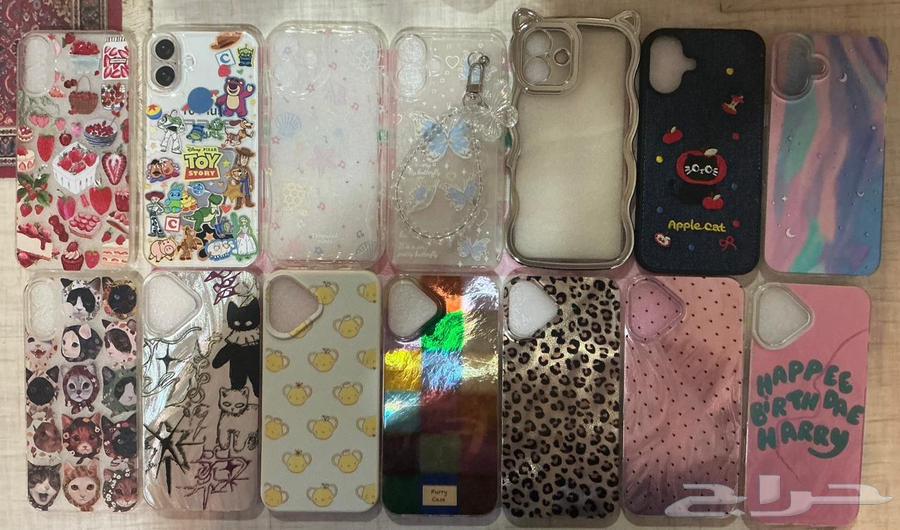 iPhone 16 Plus phone cases, 5 riyals each64554579509890110