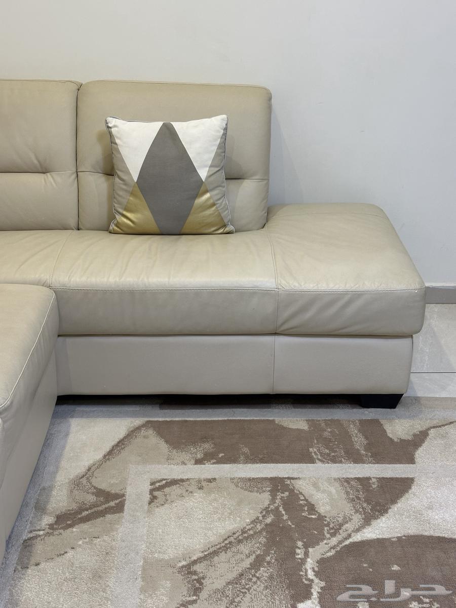 كنب زاوية L لون بيج64561347999489110