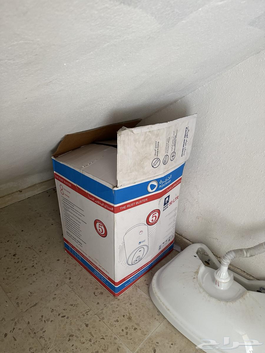 مغسلة رخام وسخان ماء 80 لتر مع خلاط مستعمل64558225225218112