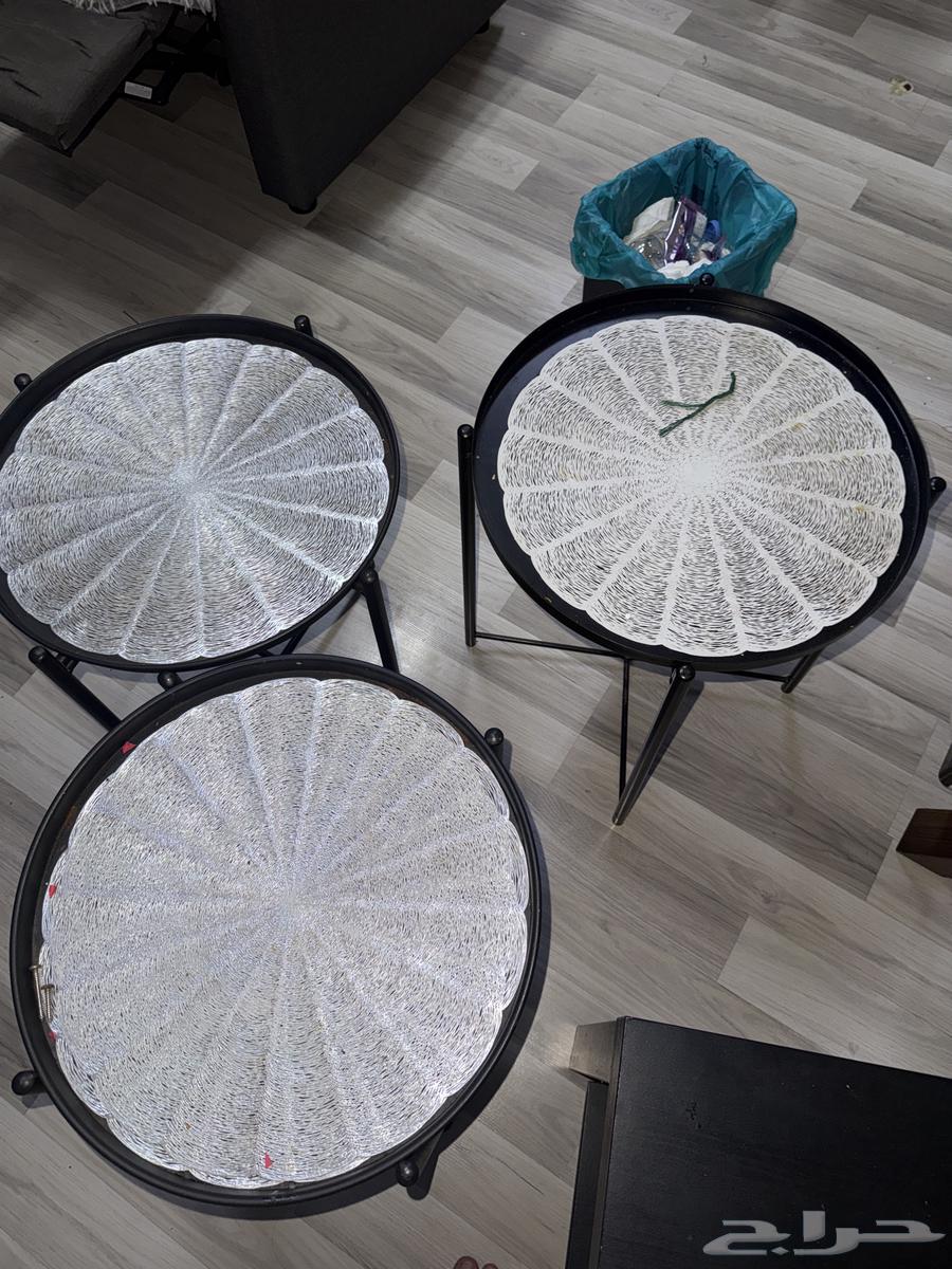 طاوله كبيره و 3 طاولات خدمه صغيره64561940071553113