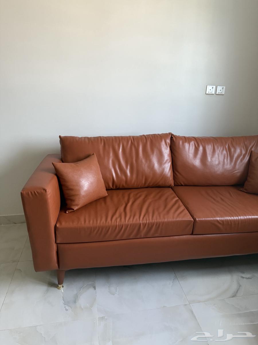 اريكة جلد بني اللون64560136628483110