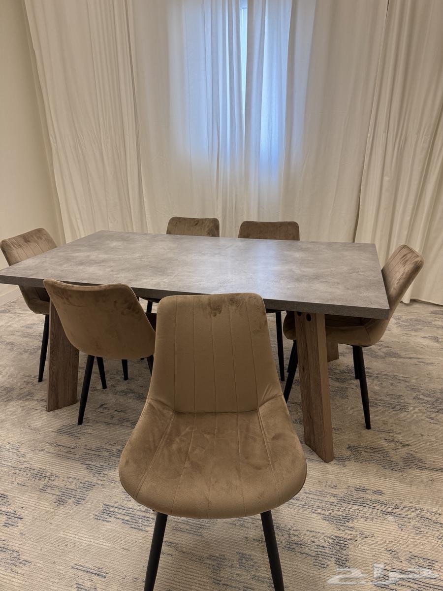 6كراسي جديده مخمل64555942367873110