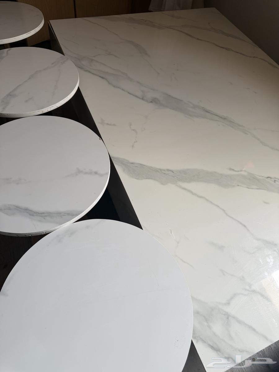 Marble table for sale with four service tables64557671232899112