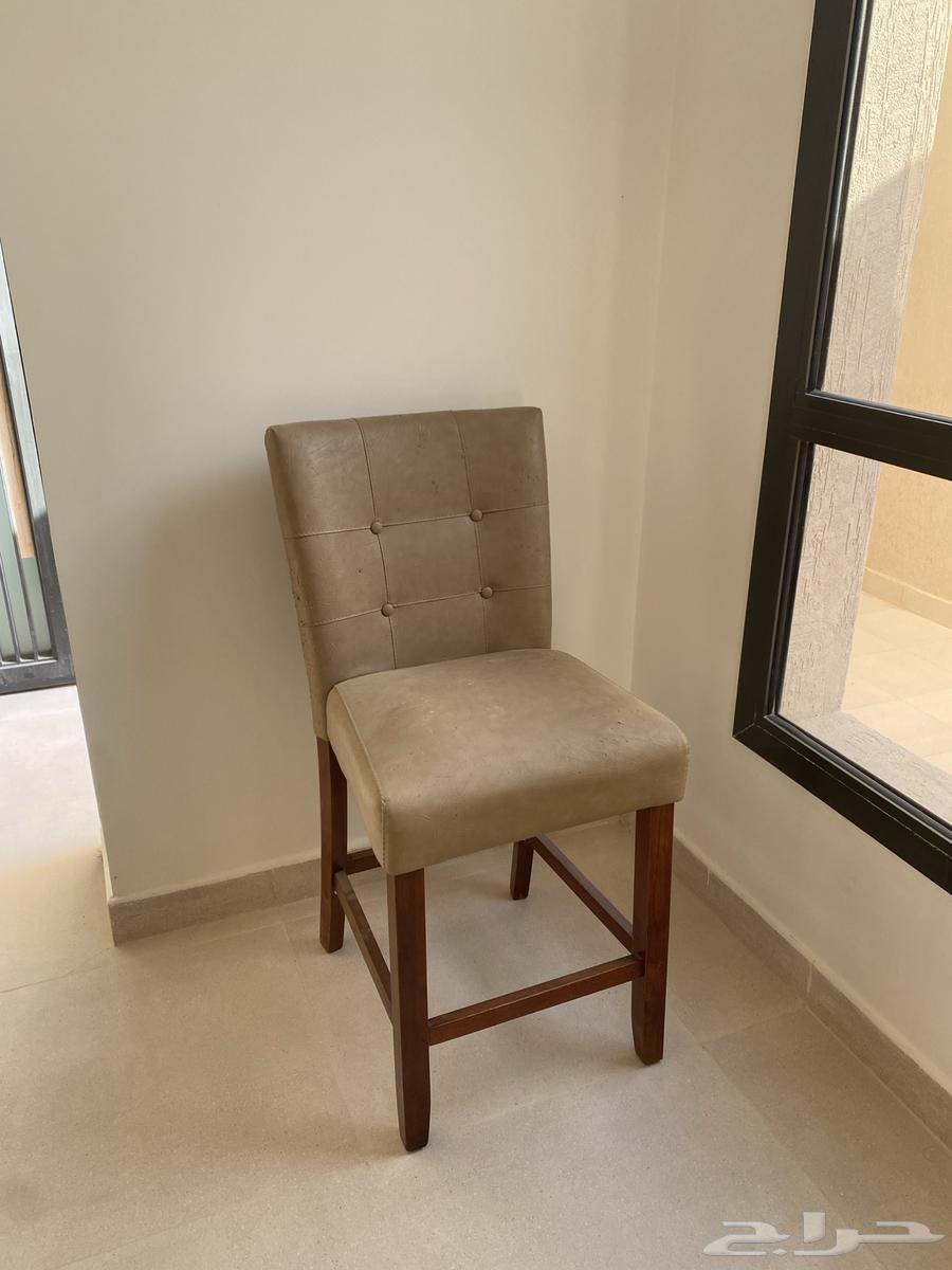سبع كراسي بار او طاولة طعام خشب طبيعي64555673076098111