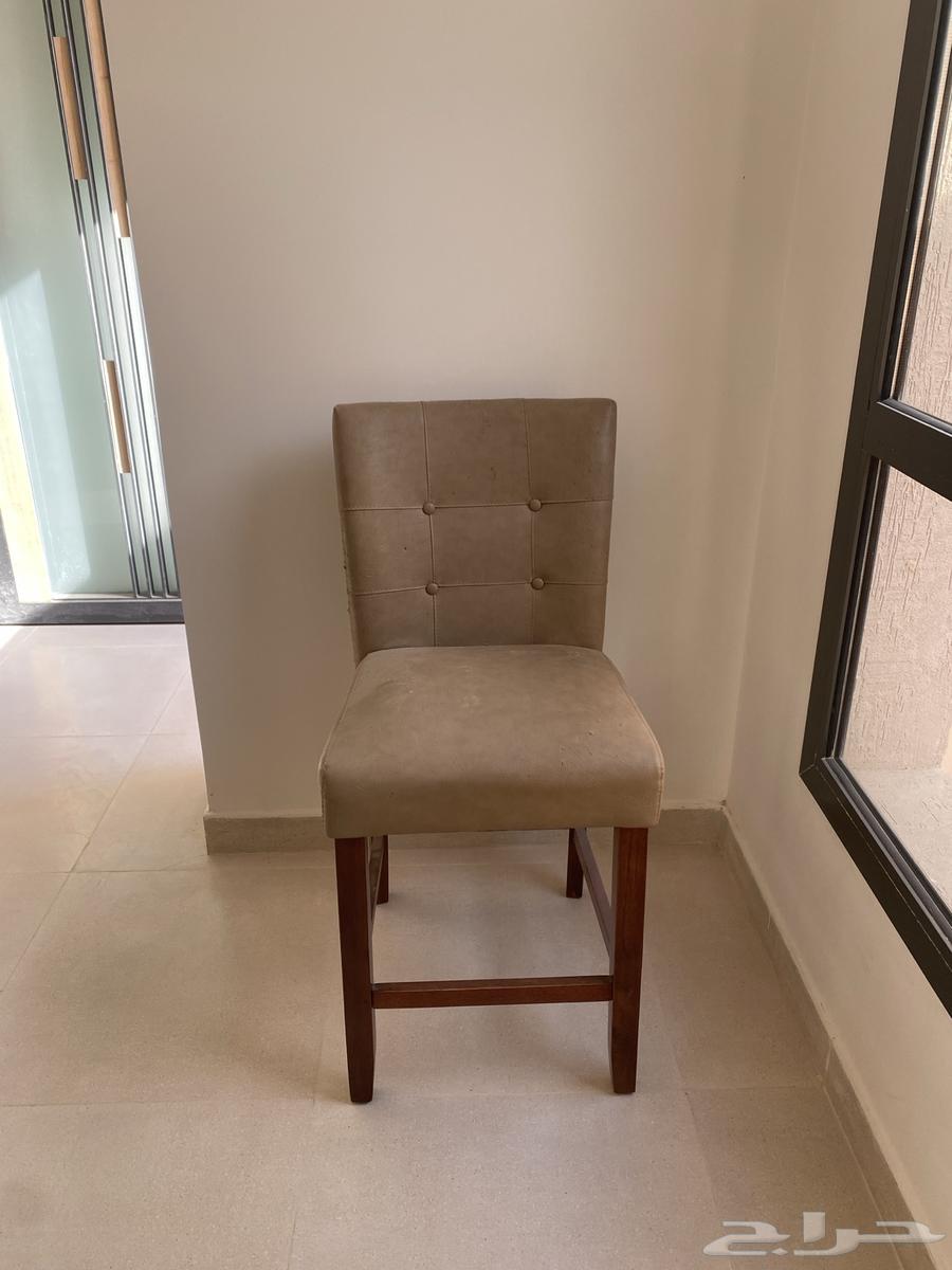 سبع كراسي بار او طاولة طعام خشب طبيعي64555673076098110