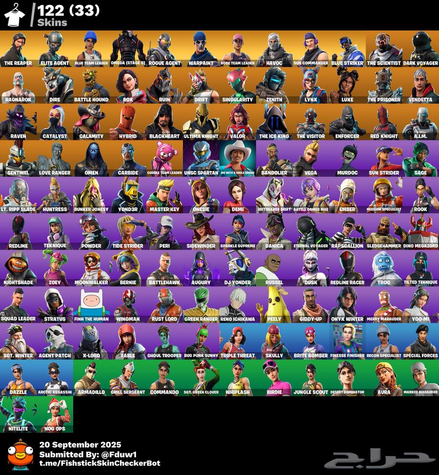 حساب فورت نايت سيزن 3 حزمة تويتش و طور الزومبي64556013816962111