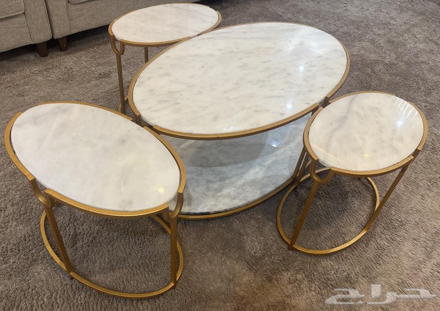 طاولات رخام طبيعي و حديد اصلي للبيع64559435680259111