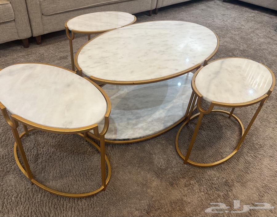 طاولات رخام طبيعي و حديد اصلي للبيع64559435680259112