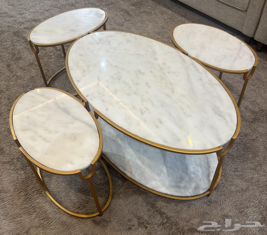 طاولات رخام طبيعي و حديد اصلي للبيع64559435680259110