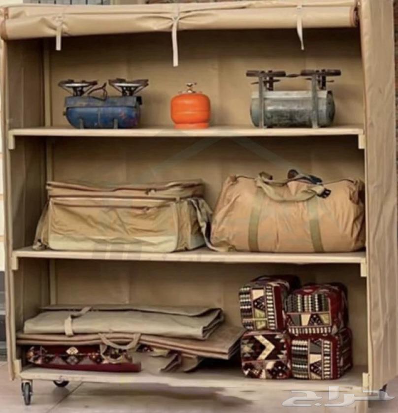 خيمة وكراسي خارجية ودولاب عزب ومكنسة وسرير64561897632769111