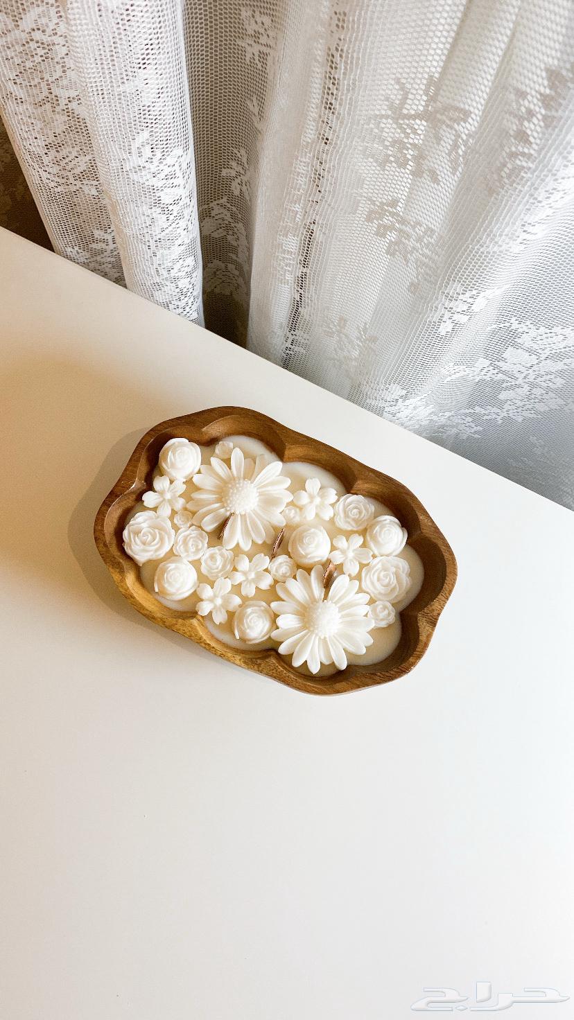 صحون خشبية ديكورية مناسبة للأعمال اليدوية مثل الشموع64560290754946110