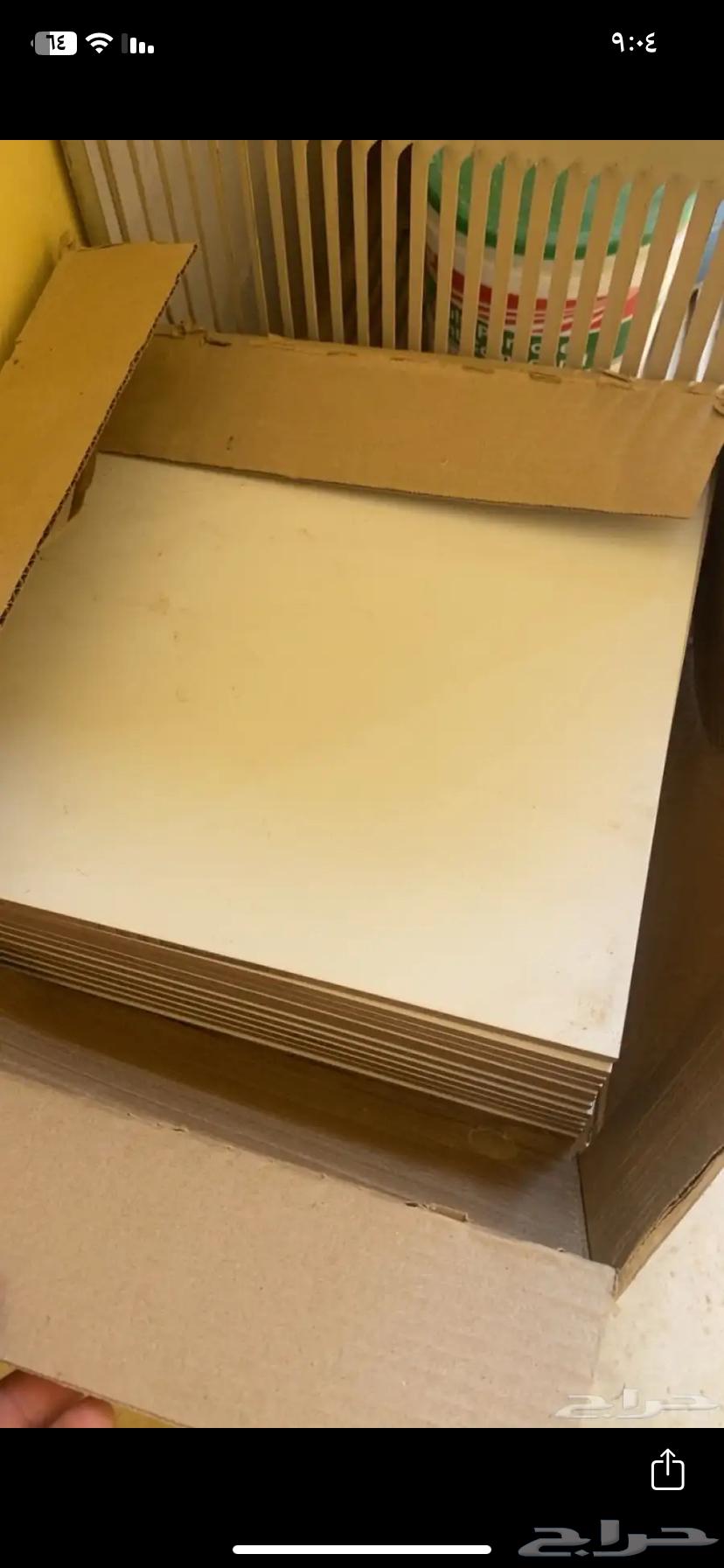 بلاط جديد الون ابيض المقاس 30 ضرب 30 سم64560600233603110