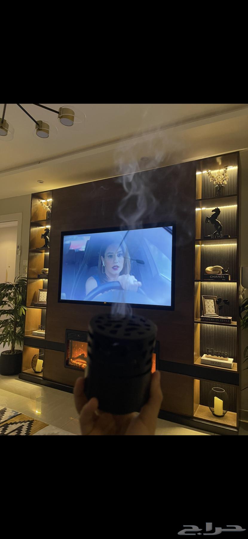 مكتبة مع مدفأه فخمه للبيع64553652204545111