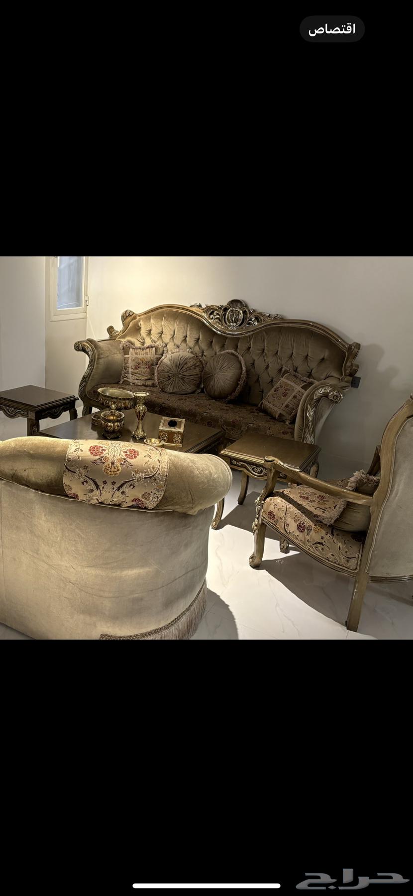 مجلس فخم للبيع كبير (مقسوم ف غرفتين) 10 قطع ب45064555012157697110