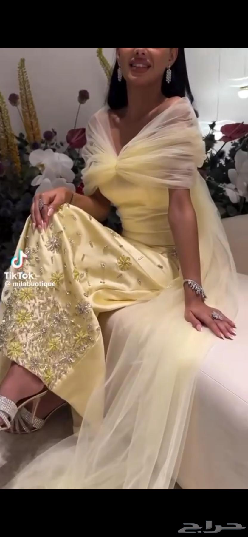 Elegant lemon-colored dress worn for 5 hours, size L, 300 including delivery64557386841859110