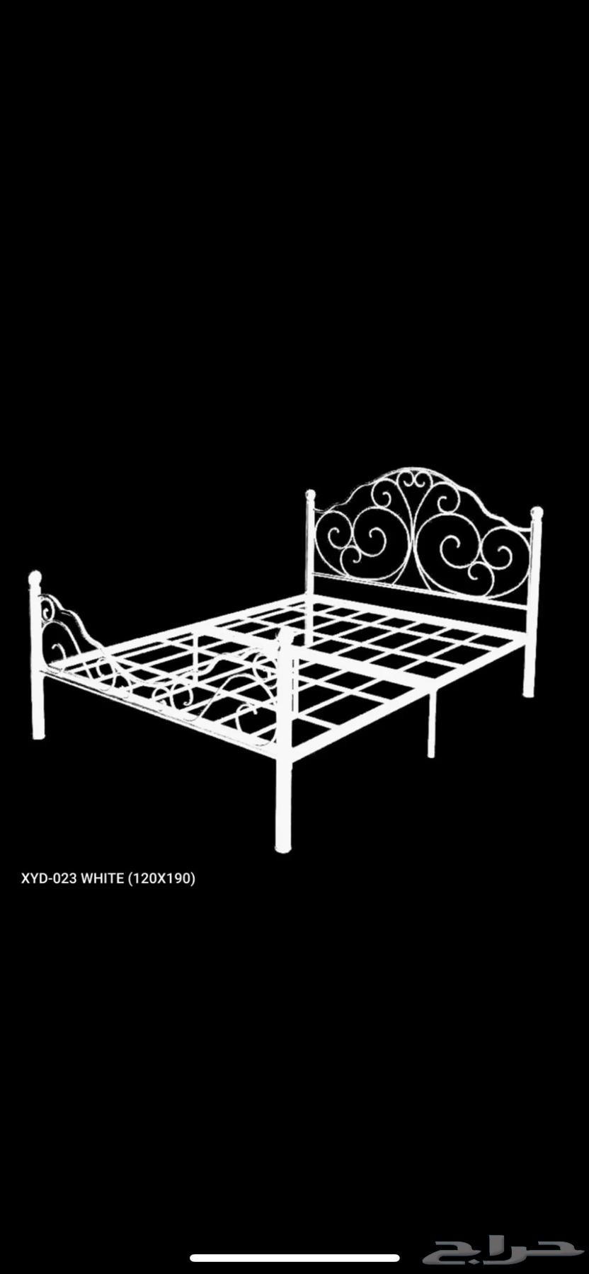 سرير نفرين حديد ابيض64560459428995114