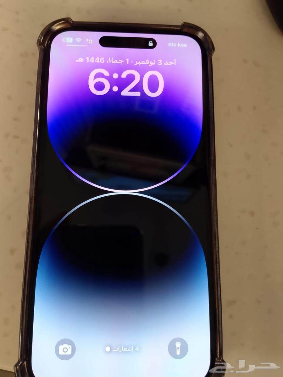 ايفون 14برو ماكس مساحه 128 بطاريه 89 اللون بنفسجي64553865357699113