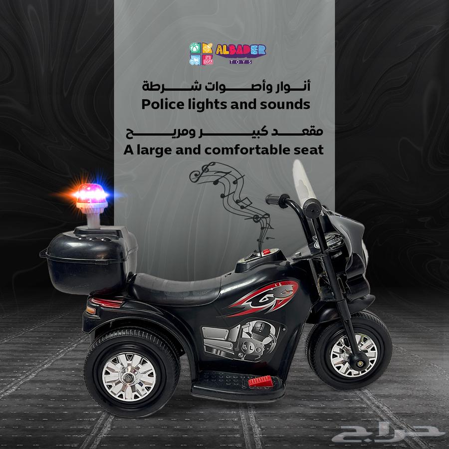 دباب اطفال كهربائي بالحجم الصغير - دباب اطفال شرطة بمؤثرات64571299929474111