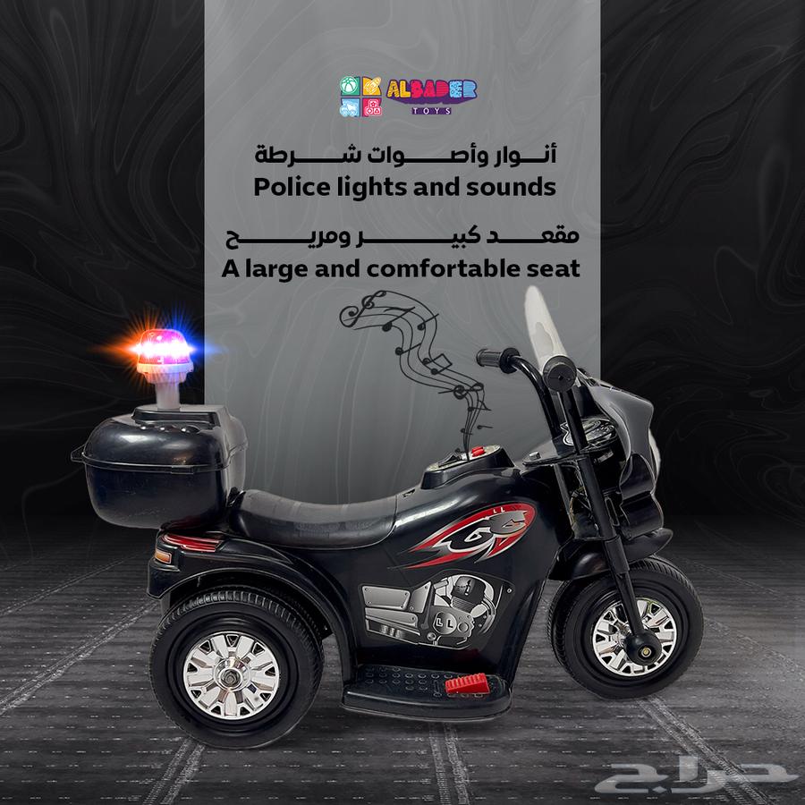 دباب أطفال كهربائي بقوة 6 فولت - دباب ركوب للأطفال شرطة64571396042498111