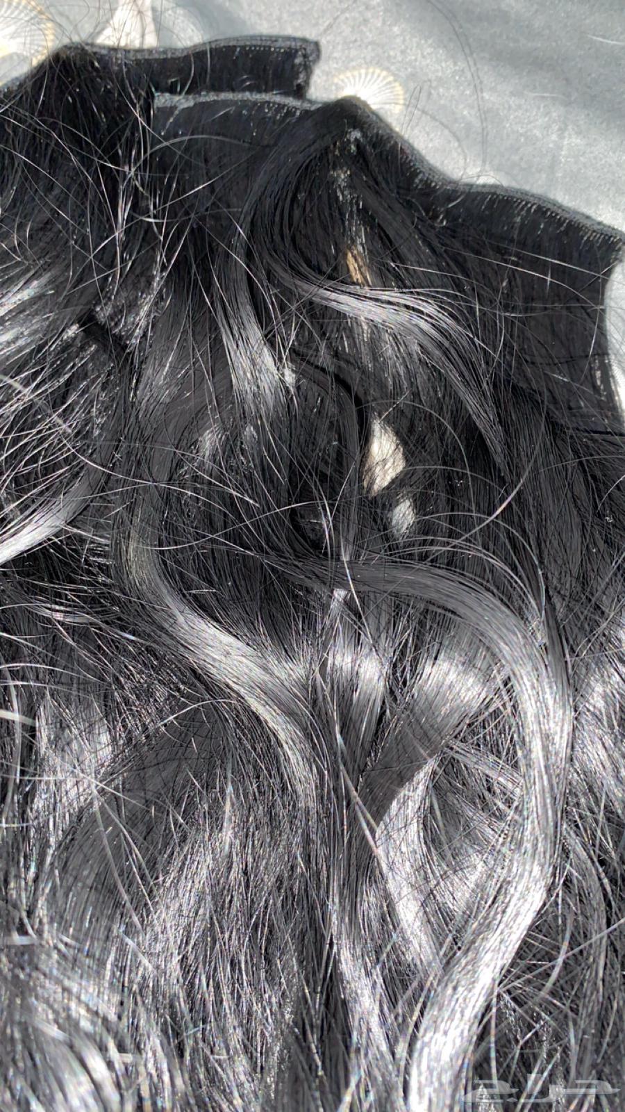 وصله شعر طبيعي اسود جديدة غير مستخدمه64570380481794114