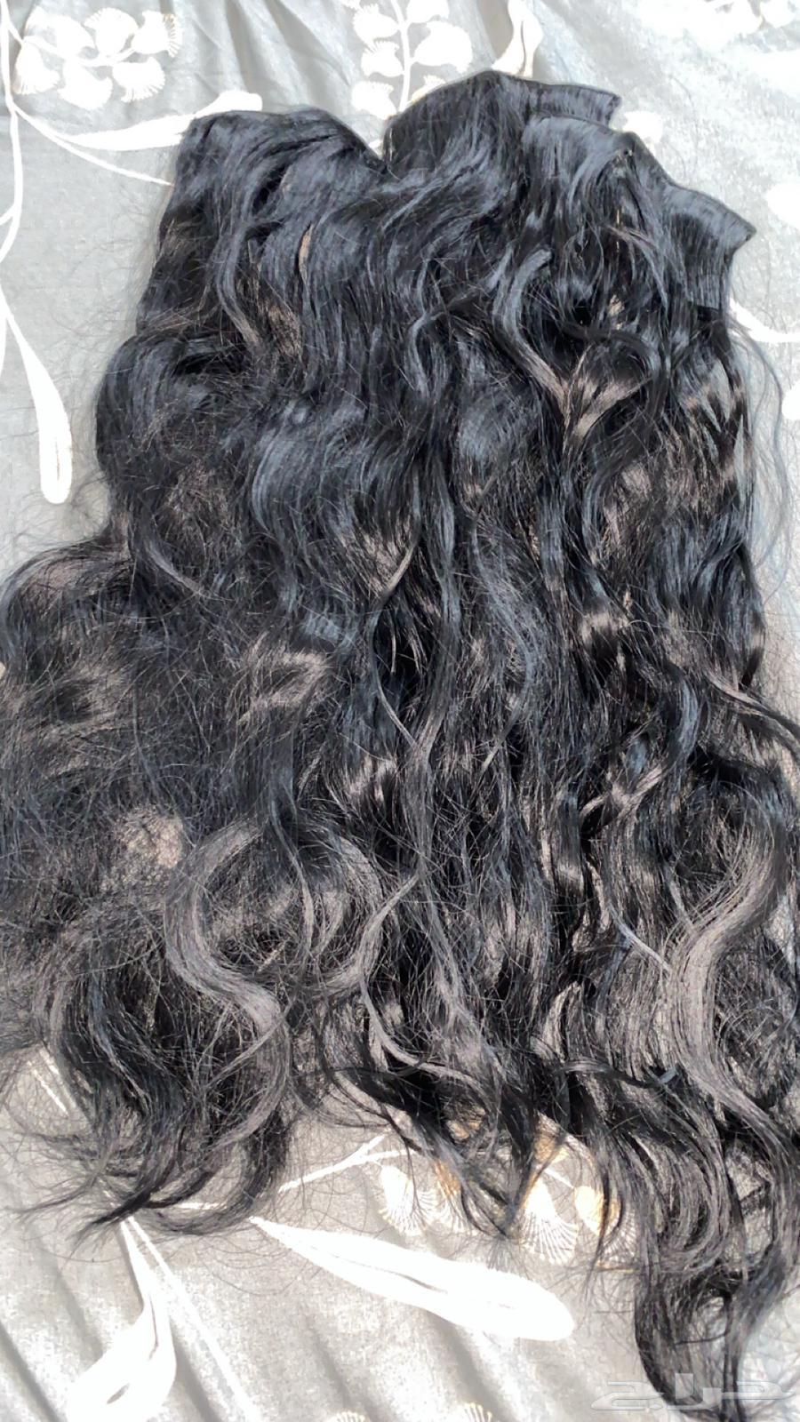 وصله شعر طبيعي اسود جديدة غير مستخدمه64570380481794113