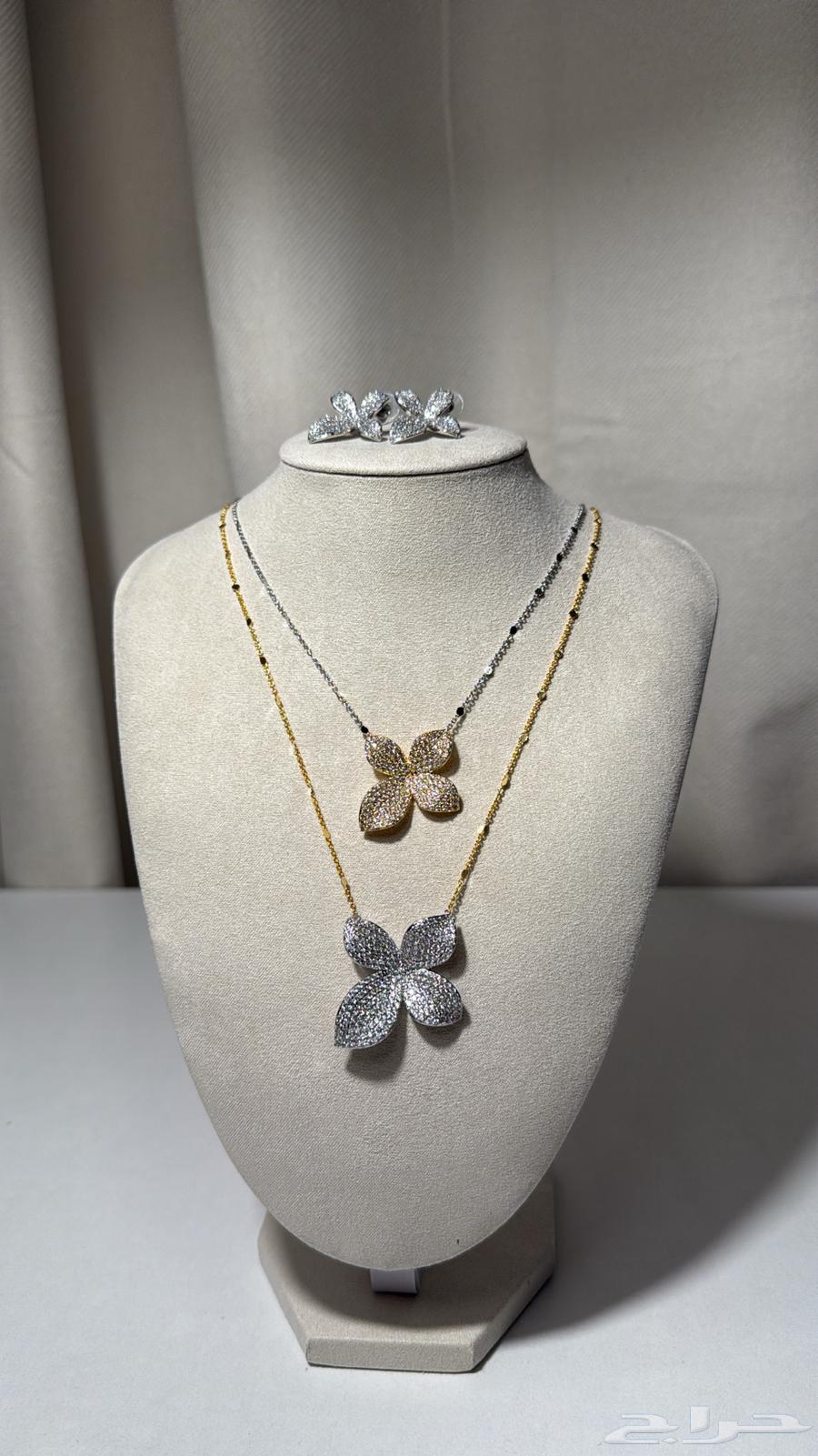 طقم عقد سلسال دورين مع حلق64527206511619110