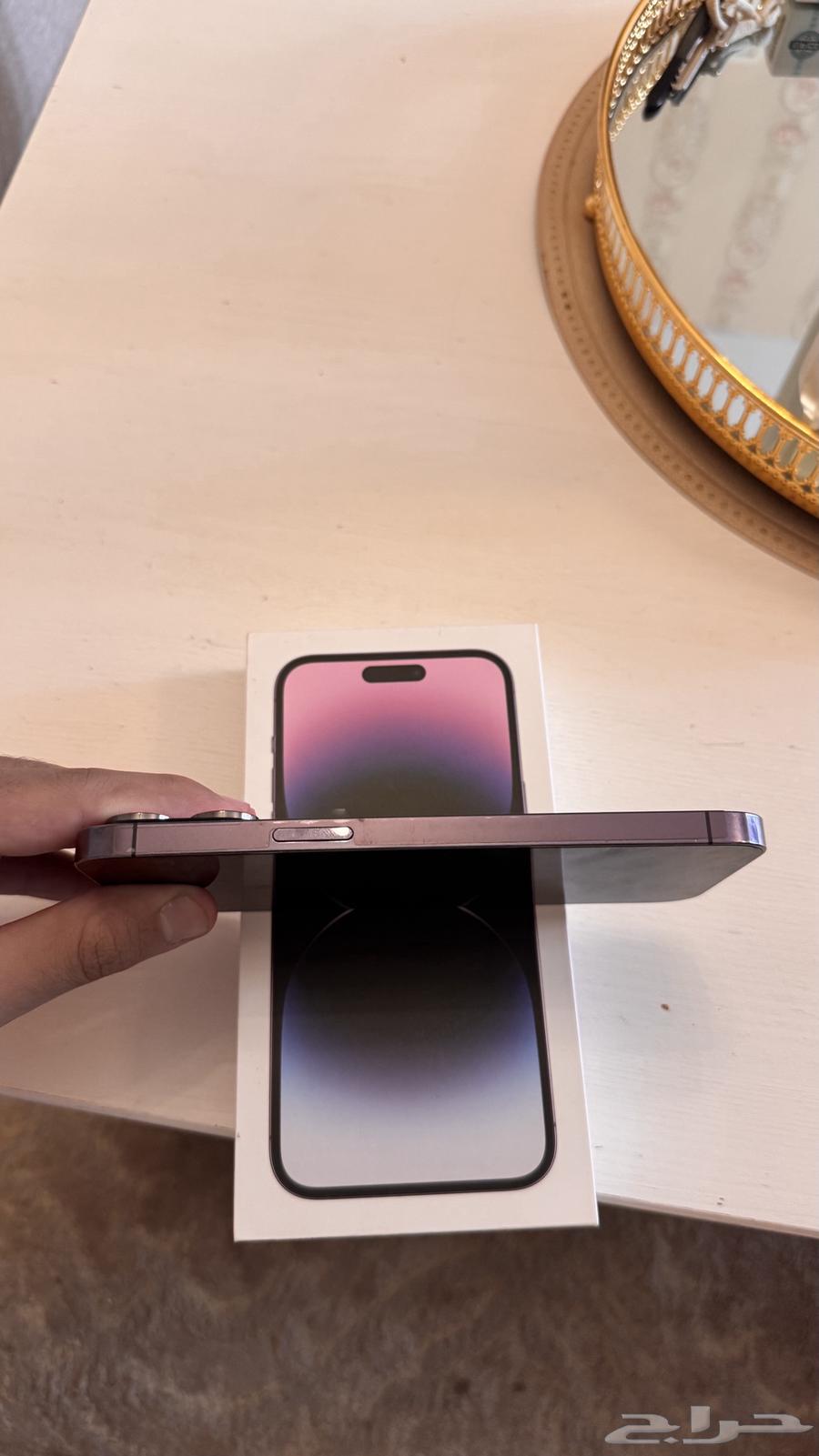 ايفون14 PRO Max256 قيقا اللون بنفسجي كل شي وكاله الشاشة64566755685123112