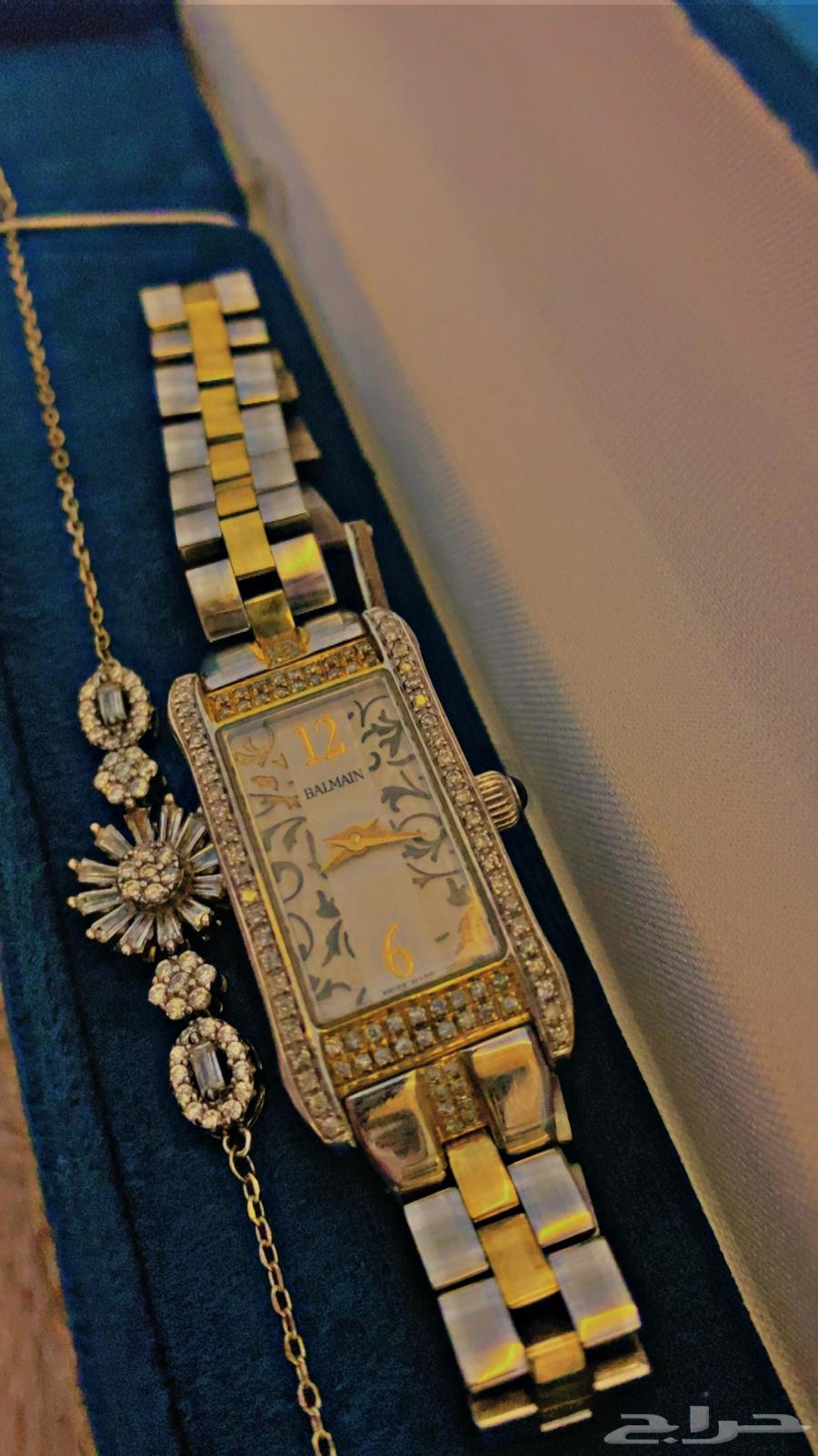 ساعه نسائية مستخدمه مرصعه بالالماس من بالمان64569808201475110