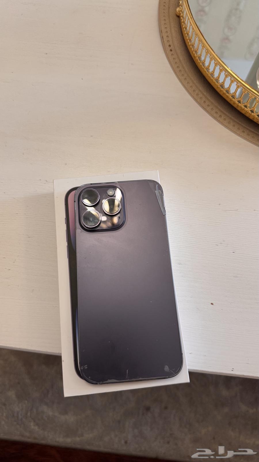 ايفون14 PRO Max256 قيقا اللون بنفسجي كل شي وكاله الشاشة64566755685123111