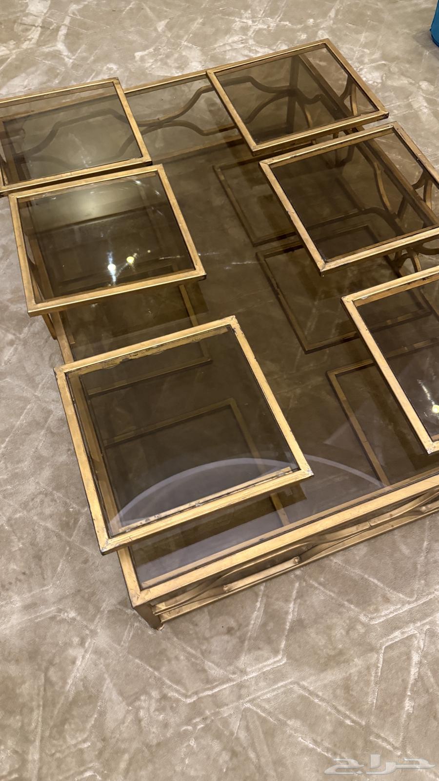 طاوله حديد و قزاز نظيفه64564226431105112