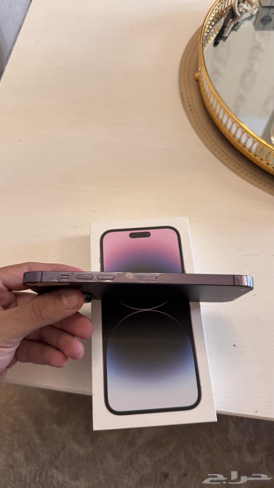 ايفون14 PRO Max256 قيقا اللون بنفسجي كل شي وكاله الشاشة64566755685123113