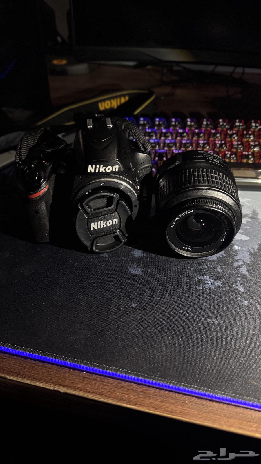 كاميرة نيكون d3200 للبيع مستعمله مع ملحقاتها64563840328835110