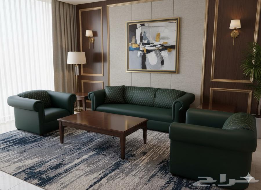 فخم كنب جلد مكتبي كنب مريحه و متين في توصيل نفسو يوم طلب64563188621571112