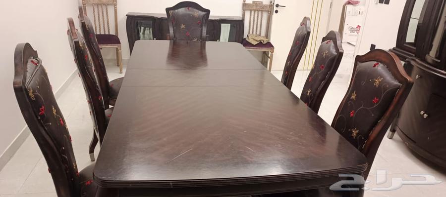 Dining table with 8 chairs, buffet and cabinet 130064563936823682111