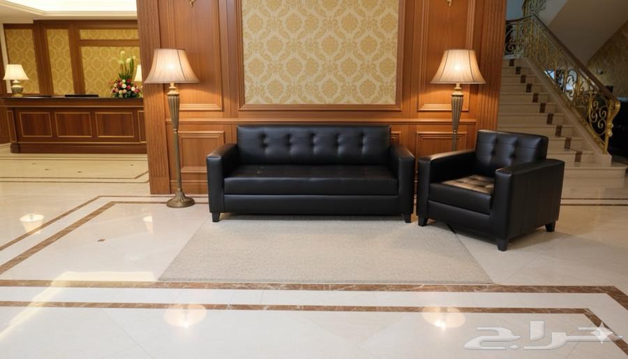 فخم كنب جلد مكتبي كنب مريحه و متين في توصيل نفسو يوم طلب64563188621571110