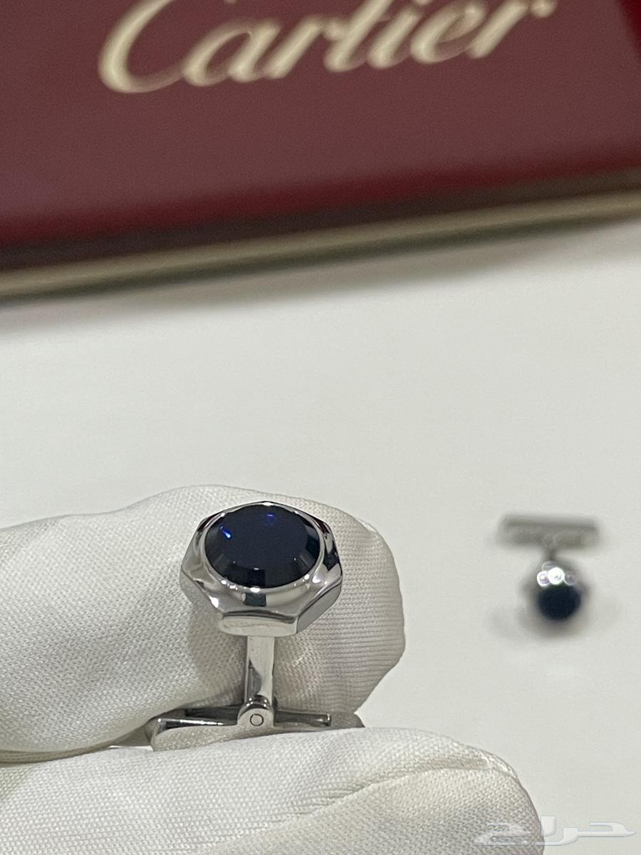 (Sold) Cartier Santos Dumont cufflink, silver plated with palladium, like new64570778145410111