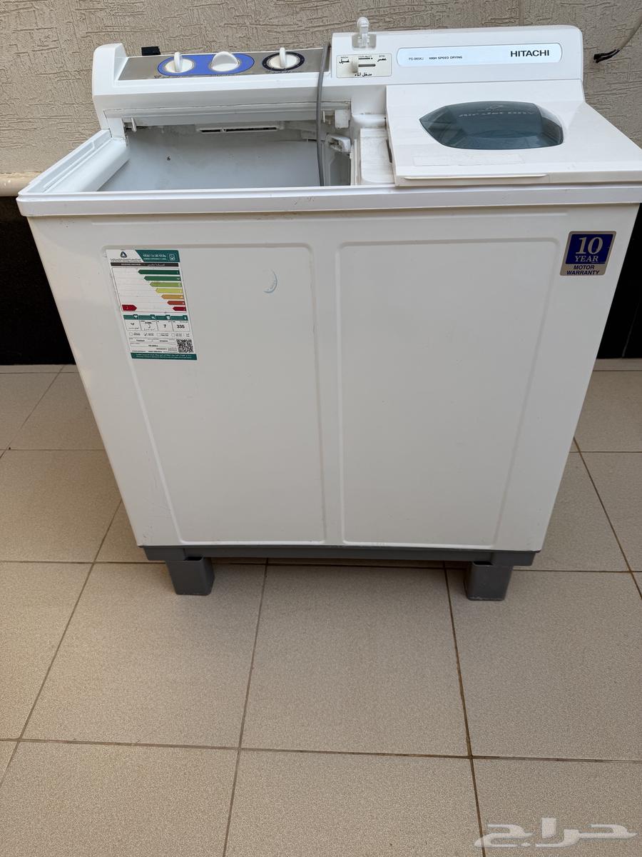 Hitachi 7 kg washing machine, very clean, the dryer does not work, location Al-Kharj64567018259329110