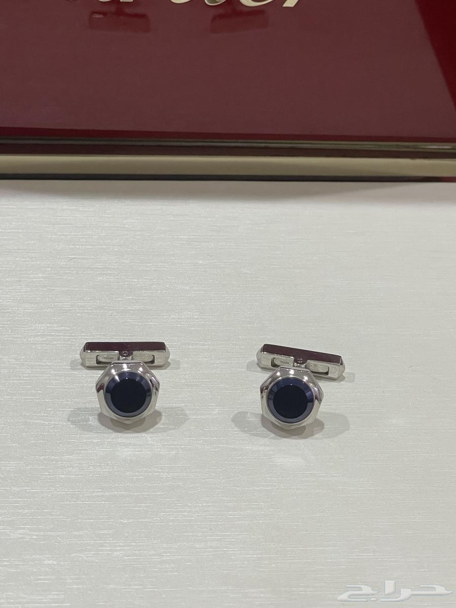 (Sold) Cartier Santos Dumont cufflink, silver plated with palladium, like new64570778145410112
