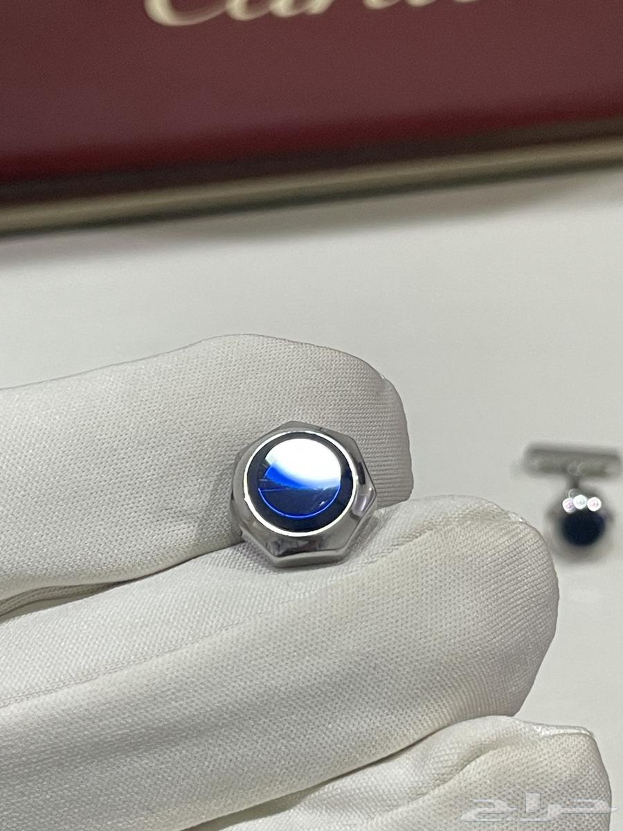 (Sold) Cartier Santos Dumont cufflink, silver plated with palladium, like new64570778145410110