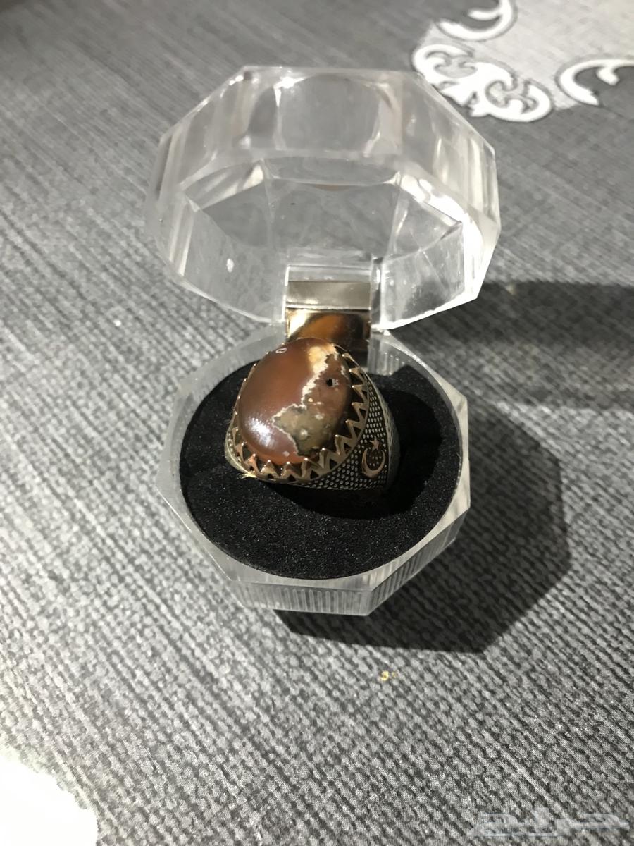 خاتم فضة تركية والحجر خرائطي64566548102785110