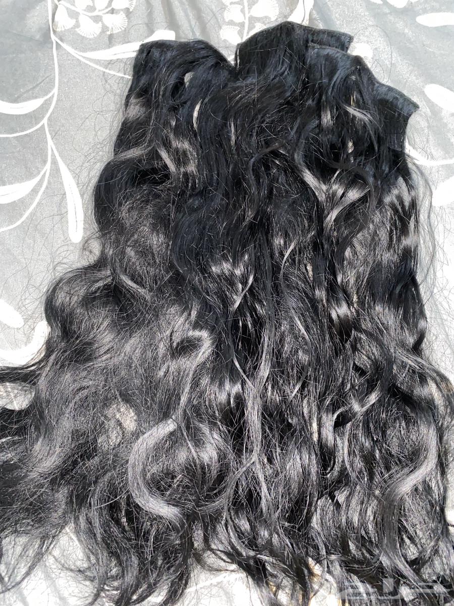 وصله شعر طبيعي اسود جديدة غير مستخدمه64570380481794112