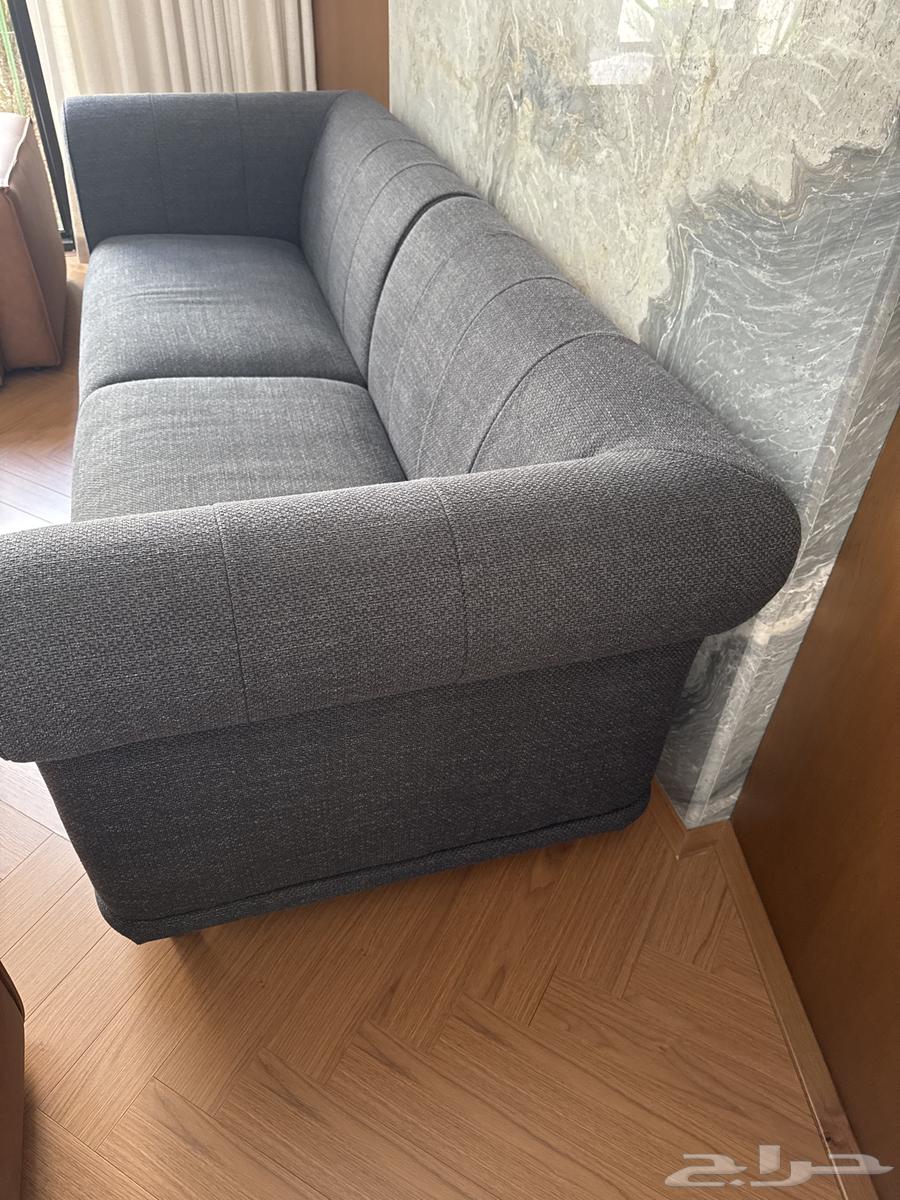 Two-piece dark navy blue IKEA sofa, almost new64565787130625113