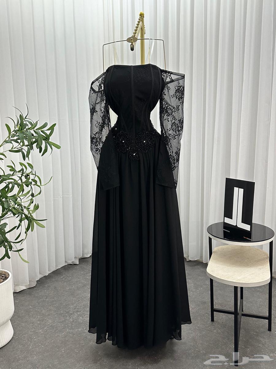 فستان انيق اسود64563619693185113