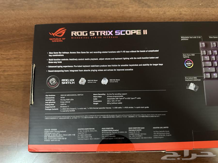 كيبورد احترافي جديد اسوس عربي64563252569731114